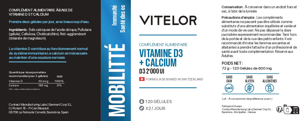 VITAMINE D3 + CALCIUM