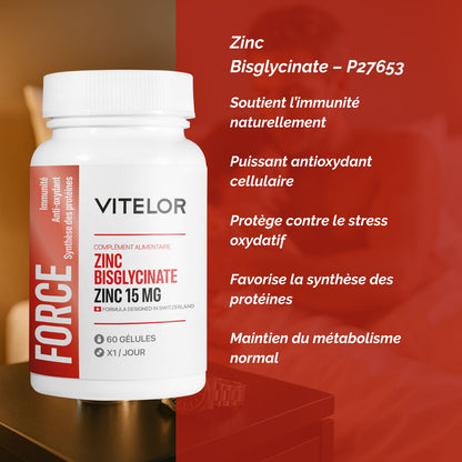 ZINC BISGLYCINATE – PUISSANCE HORMONE & FERTILITÉ