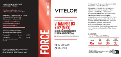Vitamines D3 + K2 (MK7)